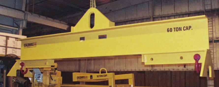 Model 20H - Low Headroom Multiple Spread Lifting Beam Shown with optional Built-In Stand and different hole placement. 'I' beam construction.