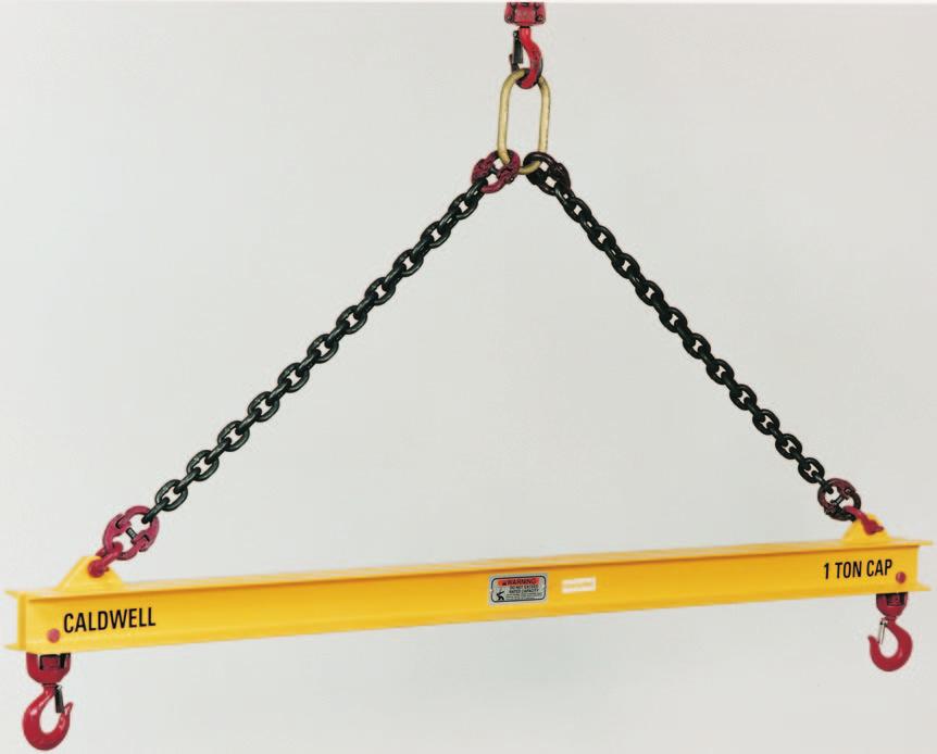 Model 30 - Fixed Spreader Beams Shown with Option C Specify Top Rigging Ideal where headroom is not limited. Adds stability to lift. Available with standard chain or wire rope rigging.