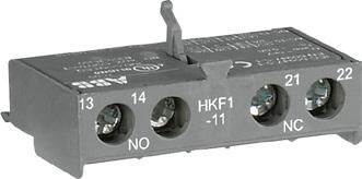 MS116, MS132, MO132, MS165, MO165, MS132-T Main accessories Accessories HKF1-11 MMS and MS132-T can be equipped with auxiliary contacts for lateral/front mounting, signaling contacts for lateral