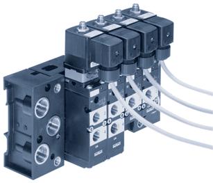Type 658/659 EEx m (with moulded cable, m long, terminal box on request) Type 658/9 EEx m, block assembly The approval EEx m is achieved by the mounting of an approved push-over coil.