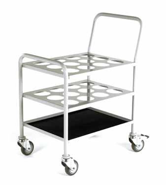 57 58 Stands for s Hinged Latch Stands / Cylindrical Stands Oxygen Trolleys Hinged Latch Floor 3 sizes Ideal for all medical services Storage and Handling 2 hinged access latches