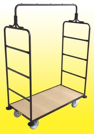 Up to capacity Robust, welded steel construction Powder-coated, zinc-plated or chrome finish HPTA PORTERS TROLLEY 1500mm Hospitality