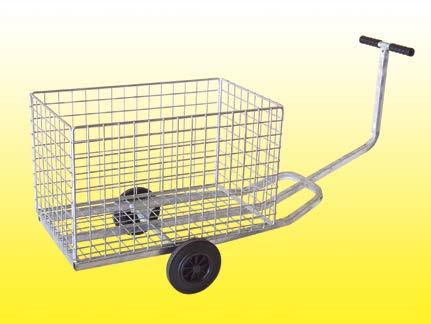Deck height 510mm 410 x 350 x 4 pneumatic FD130 480 x 400 x 8 pneumatic GCGP130 Mesh Turntable Trolleys Use these tough, multi-purpose trolleys indoors and out.