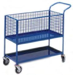 OR115 BA105 BA115 ORDER PICKING TROLLEYS Single fixed basket OR115 and Twin Basket BA105 fitted