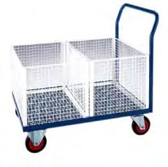 castors with solid rubber tyred wheels Code Overall Size Top Basket Lower Basket Capacity OR115