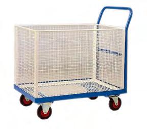 Dolly or trolley with handle styles available 2 fixed and 2 swivel castors with solid rubber
