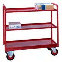 castors with solid rubber tyred wheels 350Kg UDL Style 2 Steel Trays 2 Wood Trays 3 Steel