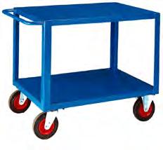 castors with solid rubber tyred wheels 500Kg UDL Style Steel Decks Wood Decks Top only Top &