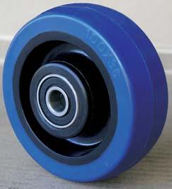 manoeuvring well over small obstacles Shock absorbing, providing a cushioned ride for fragile loads Good resistance to wear and tear, but not recommended for applications where solvents are