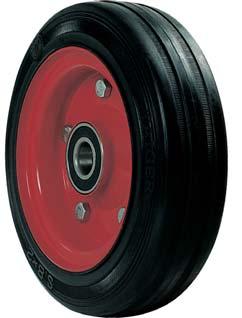 Cushion Rubber s up to 1050kg per wheel Cushion rubber wheels offer a soft ride while having the ability to withstand high impact Steel centre offers additional strength
