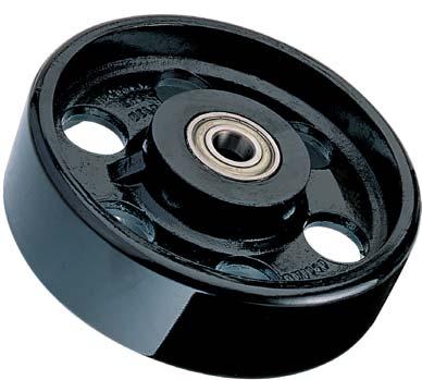 Cast Iron & SG Iron s up to 5000kg per wheel Both Cast Iron & SG Iron wheels provide high capacity with low rolling resistance Hard wearing, abrasive & heat resistant Suitable for high load bearing