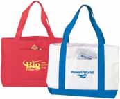CS731, Solid Color Poly Tote CS732, Two-Tone Poly Tote 600-denier polyester, 22 handles CS731: