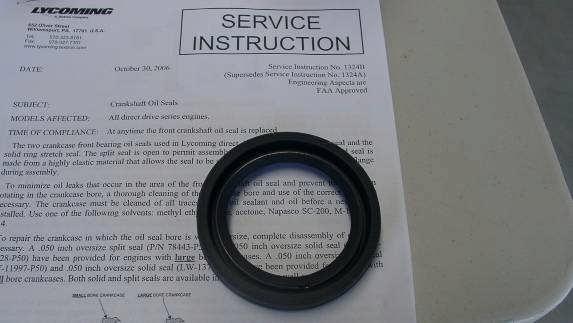 Two crankshaft oil seals were included in the bag o gaskets that came with the engine.