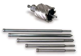 PILOT PINS, DRILL CHUCKS AND TAPPING TOOLS Accessories Pilot Pins for Cutters Milled channel efficiently supplies internal lubrication
