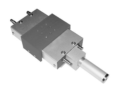 Linear Unit LMP-60-A Twin Rail with cover Stop screw AS 12 / 60 Elastomer Cushion KB08 +6 mm Adjusting Range mm A mm B mm C mm D mm E mm F mm X mm Piston force @72.