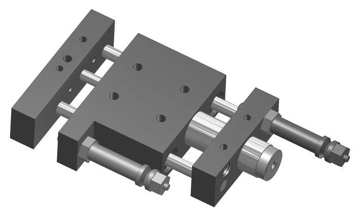 Miniature Linear Slide MLS-10 Type mm Adjusting Range (mm) A Piston force @ 72.5 psi (5 bar) Max load stat./dyn. lb (N) F1 F2 F3 F4 Ma lb.in (Nm) Mb lb.in (Nm) Weight lb.