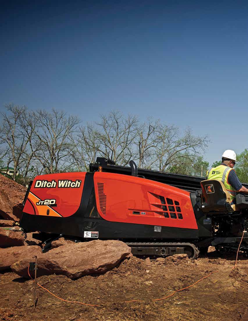 JT20 HORIZONTAL DIRECTIONAL DRILL 1 2 Advanced cooling system uses five fewer gallons of fluid than competitive systems, for exceptional efficiency, less cost and less environmental impact; our