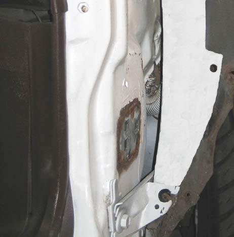 Mark off the Fender Attachment Lip, located on the