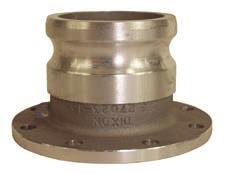 Cam & Groove Couplings x TTMA Flange Standards: Materials: Used to connect dry bulk product hoses; the TTMA