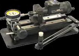 The vise assembly allows full vertical and horizontal adjustment of the gage or indicator clamped in the vise jaws.