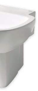 semi-pedestal (white) Vitreous china with rear overflow Drilled for