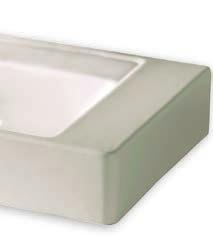 countertop, or wall-mounted Requires grid drain less overflow (sold