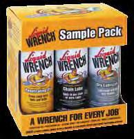 Lubricating & Penetrating Oils and Greases LIQUID WRENCH Six-Pack Variety Kit LIQUID WRENCH RV Dry Lubricant LIQUID WRENCH RV Silicone Spray Allows you to have six different products on hand when you