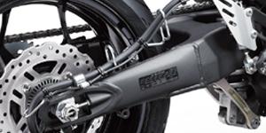 Stronger, Longer Swingarm Sportier Suspension Settings Gusseting on the swingarm increases rigidity to match the greater output.