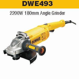 LARGE ANGLE GRINDERS DWE493 00W 180mm Angle Grinder DWE49 00W 30mm Large Angle Grinder D8413 00W 180mm Angle Grinder Abrasion protected copper motor for best in class durability Two position side