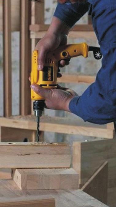 kg DRILLS DWD11S * Cordless Option Available, DCF899P (Torque:950Nm) DWD014 10mm Rotary Drill With Keyless Chuck 10mm Rotary Drill Rubber grip gives maximum comfort to the user while