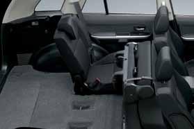 60:40-split rear seats* can be separately reclined for