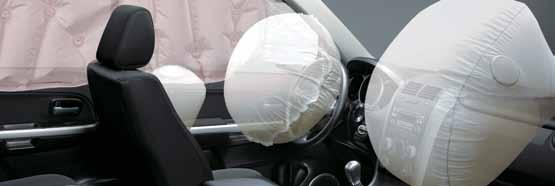 Note: The SRS airbags are shown