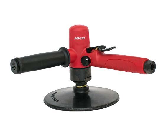 6370 LOW WEIGHT COMPOSITE VERTICAL POLISHER 3,500 RPM Stall resistant 0.6 HP motor Very low weight only 2.5 lbs. Very low air consumption only 12.