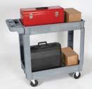 270434 cart with 270454 3rd tray plastic and steel service carts Deluxe Plastic Service Cart 550 lb. capacity, evenly distributed load. Available in two sizes: 16" x 30" and 24" x 36".