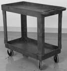 125" d: 34" 34" 270434 89 270482 Standard Plastic Service Cart 500 lb. maximum capacity, evenly distributed load. Available in two sizes: 16" x 30" and 24" x 36". Optional 3rd shelf.