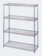 Features: chrome-plated wire shelving Open wire design that provides maximum visibility and air circulation while minimizing dust accumulation. All units are NSF Approved for use in the food industry.