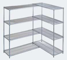 Begin with starter units and then add-on additional units. Not suitable for refrigerated or freezer cold storage environments. Capacity of wire shelving sets are reduced to 880 lbs.