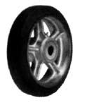 BC-10 is charcoal-gray non-marking TPR rubber. Cast Iron Center Moldon Rubber Wheels BT Tread Hub Approx. Bearing Capacity Part No. Model Diameter Width Length Bore Id Weight Type Lbs. 053722 5" 2" 2.