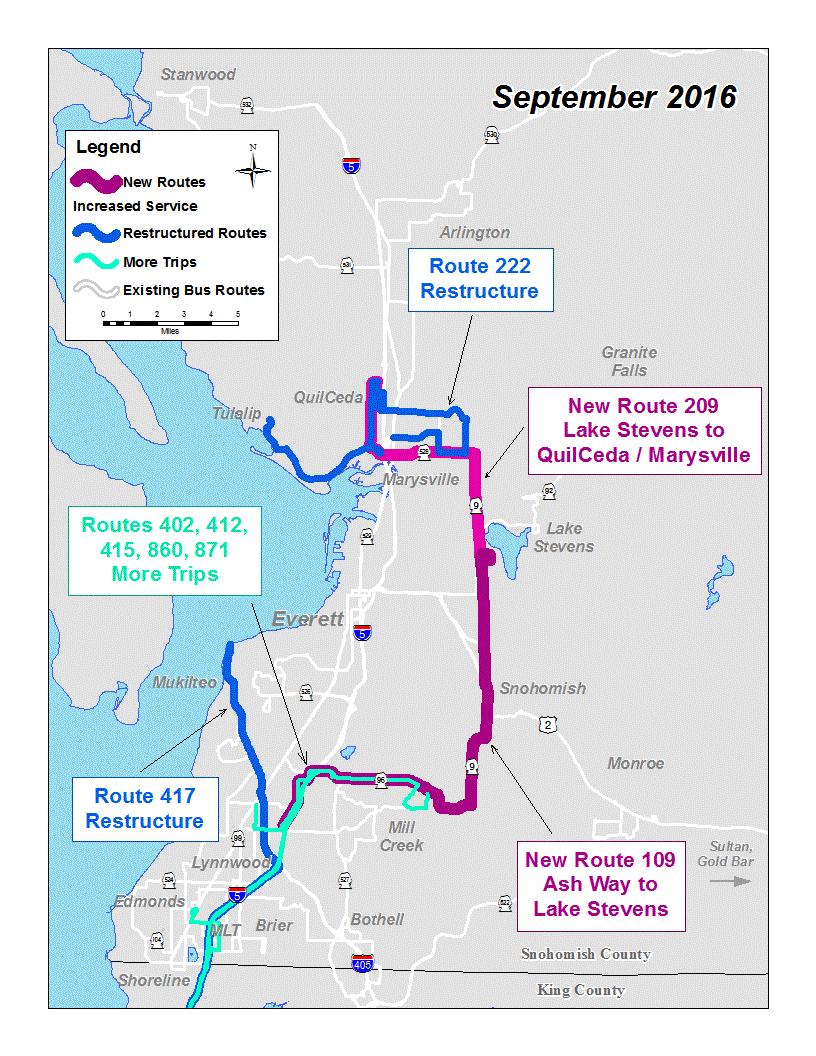 SERVICE PLAN Route 417 (Mukilteo to Seattle) Eliminate Lynnwood Transit Center routing and return the route to its original path between Mukilteo ferry terminal and downtown Seattle via SR-525 and