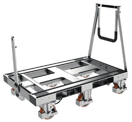 Lean Pallet Size Dolly With 6 wheels for 360 spinning US 1200 x 800 x 275 (1017) mm Tare weight 66 kg Wheel size 160 mm wheels