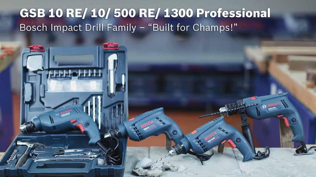 Impact Drill 1G > 500W GSB 550 (XL Kit) Professional 7 0 601 1A1 5F3 Input power