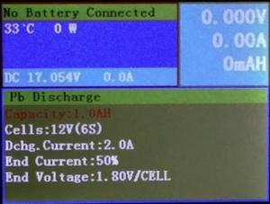 For Pb acid battery (VRLA)battery, there are Charge, Discharge and Cycle functions. as below pictures. The details of parameters set up for Pb acid battery (VRLA) is in the following table.