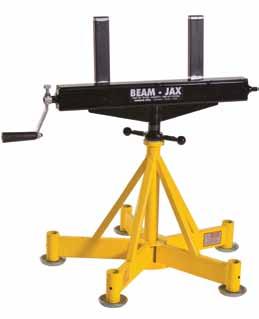 Min 0" (0 cm) 3 5-leg base construction ensures stability Reversible beam forks Fine adjustment with bearing A Load