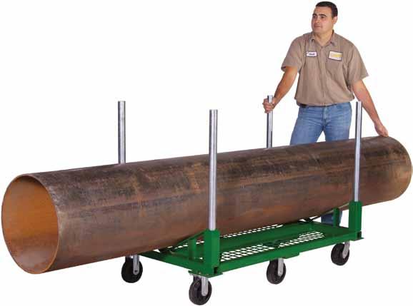 casters makes rolling the Pipe Mac easy and enables quick cart rotation for tight
