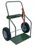 Full range cart holds one 244 330 cu ft (9-1/4") oxygen tank and one 210 420 cu ft (13-1/2") acetylene tank.
