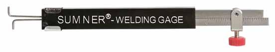 Welding Gage 3 Available in both imperial and metric 3 Measure internal hi-lo misalignment and root weld gap spacing Accurate quick check of internal hi-lo Root