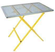 Use occasionally or as a permanent work bench 3 Tough #9 expanded metal top 3 600 lb (270 kg) load capacity 3