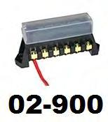 250" Male Quick Disconnects 02-908 8 Pole ATC Fuse Block.