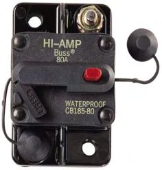U.S.-Made 02-803 100 Amp Hi-Amp Circuit Breaker - Bussman. U.S.-Made 02-804 120 Amp Hi-Amp Circuit Breaker - Bussman. U.S.-Made 02-806 135 Amp Hi-Amp Circuit Breaker - Bussman. U.S.-Made 02-805 150 Amp Hi-Amp Circuit Breaker - Bussman.