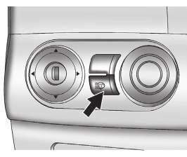 To spray washer fluid on the rear window, press the button at the end of the lever until the washers begin.